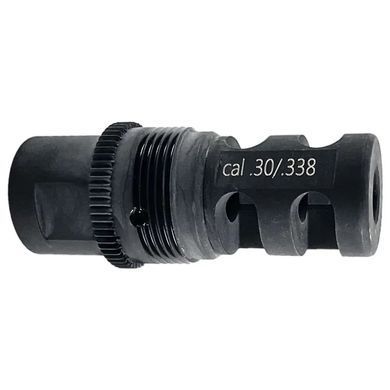Дульный тормоз-компенсатор 5/8"x24 Unef резьба для снижения отдачи &mdash; ASE UTRA AU761 BoreLock .30/.338 5/8"x24 UNEF, кал. .30/.338, чёрный ASE-UTRA-BoreLock фото Orkov.net