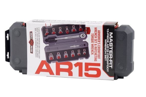Набор инструментов Real Avid AR15 12 насадок и динамометрический ключ. Серый AVMF13WS фото Orkov.net