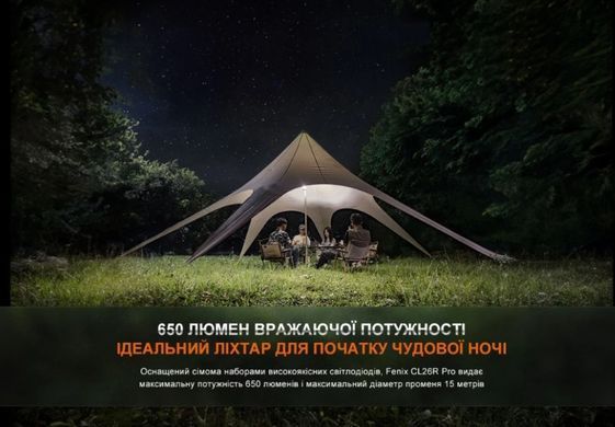 Ліхтар кемпінговий Fenix CL26R Pro. Olive Drab Green Fenix-CL26R-PRO-GR фото Orkov.net