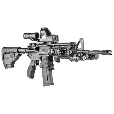 Эргономичная прорезиненная пистолетная ручка FAB Defense для M4/M16/AR15., AGR-43-BLK фото