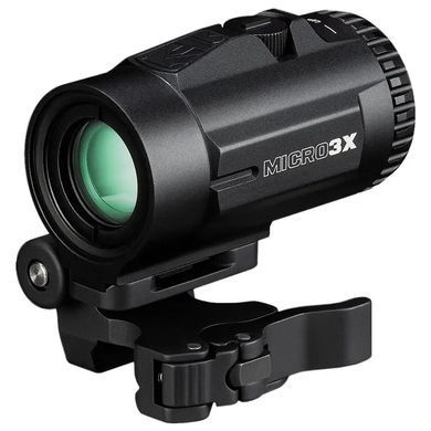 Увеличитель Picatinny с откидным креплением 3x увеличения &mdash; Vortex Micro V3XM, 3x увеличение, 2.9 дюйма длины, 196 грамм, водонепроницаемый 2000008771566 фото Orkov.net