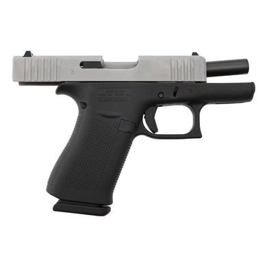 Пістолет для прихованого носіння Glock 43X SILVER 9x19 Чорний/Сріблястий Glock-47804 фото Orkov.net