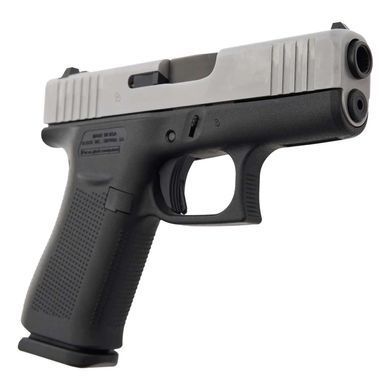 Пістолет для прихованого носіння Glock 43X SILVER 9x19 Чорний/Сріблястий Glock-47804 фото Orkov.net
