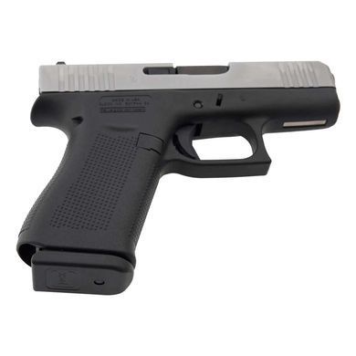 Пістолет для прихованого носіння Glock 43X SILVER 9x19 Чорний/Сріблястий Glock-47804 фото Orkov.net