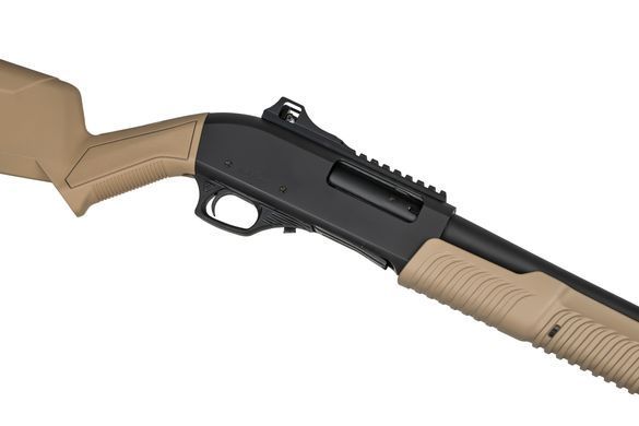 Помповая винтовка BARAK BPA02 12 калибра со стволом 20 дюймов. Desert Sand-Black Barak-BPA02 фото Orkov.net