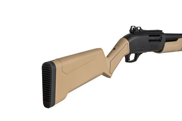Помповая винтовка BARAK BPA02 12 калибра со стволом 20 дюймов. Desert Sand-Black Barak-BPA02 фото Orkov.net