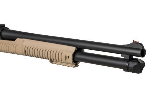 Помповая винтовка BARAK BPA02 12 калибра со стволом 20 дюймов. Desert Sand-Black Barak-BPA02 фото Orkov.net