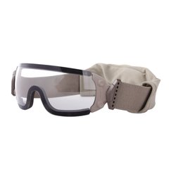Балістичні окуляри-маска ESS Jumpmaster Balistic з прозорими лінзами. Колір оправи: Terrain Tan.