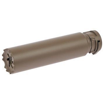 Глушитель для винтовки 7.62&times;51 мм, BoreLock, подавление 24 дБ &mdash; Ase Utra AU1100-FDE DUAL762-BL GEN2, 180 мм, 580 г, FDE, нержавеющая сталь DUAL762-BL фото Orkov.net