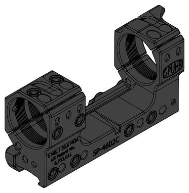 Моноблочный крепеж для прицела Spuhr SP-4602C d-34 мм на планку Picatinny, High. 6 MIL/20.6 MOA. , Spuhr-SP-4602C фото
