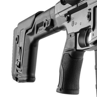 Прорезиненная эргономичная пистолетная ручка FAB Defense GRADUS с уменьшенным углом для AR10/AR15., FAB-GRADUS-BLK фото