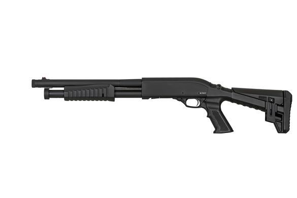 Помповое ружьё BARAK BPA06 12 калибра со стволом 18,5 дюйма. Чёрный Barak-BPA06 фото Orkov.net