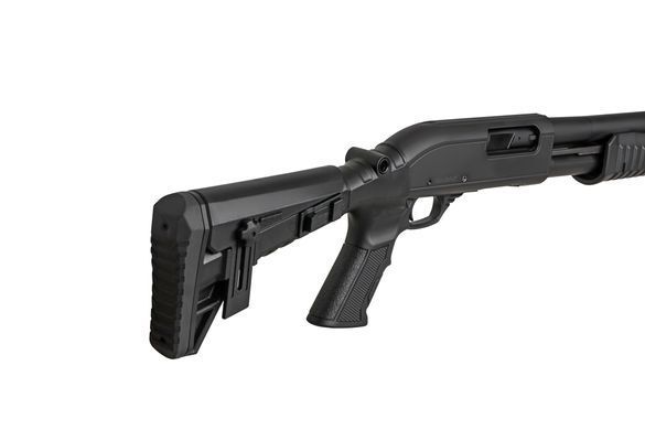 Помповое ружьё BARAK BPA06 12 калибра со стволом 18,5 дюйма. Чёрный Barak-BPA06 фото Orkov.net