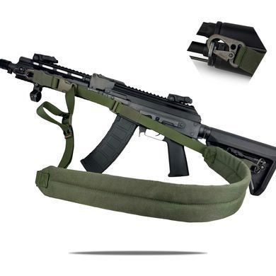 Ремінь триточковий збройовий RAGNAROK з широким наплічником KRAKEN carbine, Olive KRAKEN-carbine3 фото Orkov.net