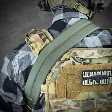 Ремінь триточковий збройовий RAGNAROK з широким наплічником KRAKEN carbine, Olive KRAKEN-carbine3 фото Orkov.net