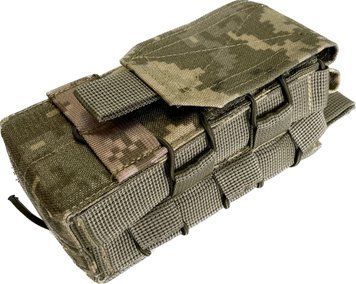 Подсумок под магазин двойной с клапаном EastGear Pixel 4300032 Пиксель UA-AK valve-Pixel фото Orkov.net