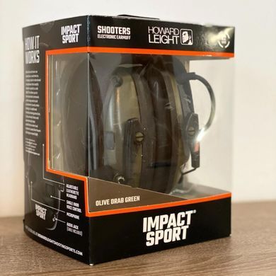 Активные защитные наушники Howard Leight Impact Sport R-01526 Olive R-01526 фото Orkov.net