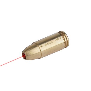 Лазерний патрон для холодного пристрілювання 9 mm. Vector Optics Red Laser Brass., SCBCR-11 фото