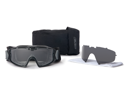 Балістичні, тактичні окуляри ESS Influx AVS з лінзами: Прозора/Smoke Gray. Колір оправ: Чорний., ESS-EE7018-09 фото