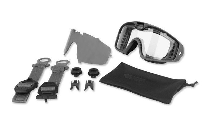 Балістичні окуляри-маска ESS Pivot Ops Core із лінзами: Прозора/Smoke Gray. Колір оправи: Чорний., ESS-EE7018-18 фото