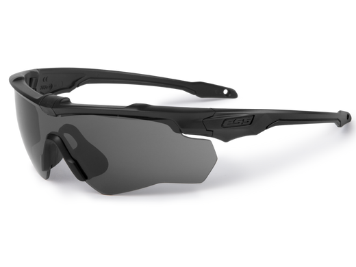 Комплект балістичних, тактичних окулярів ESS Crossblade 2шт з лінзами: Прозора/Smoke Gray. Колір оправи: Чорний., ESS-EE9032-03 фото