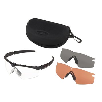 Балістичні тактичні окуляри Oakley SI Ballistic M Frame 2.0 Strike Array зі змінними лінзами: Прозора/Smoke Gray/VR28 Колір оправи: Чорний OKY-11-186, OKY-11-186 фото