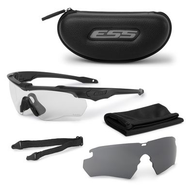 Баллистические, тактические очки ESS Crossblade NARO Unit Issue со сменными линзами:Прозрачная/Smoke Gray. Цвет оправы: Черный., ESS-EE9034-01 фото