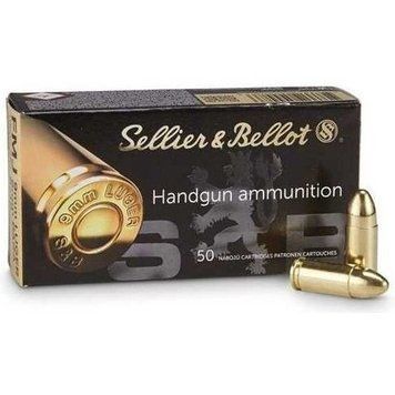 Патрон Sellier & Bellot FMJ 9мм (9x19) 115 гр. (7,5 г) латунна гільза / 50 шт S&B-FMJ9x19-115 фото Orkov.net