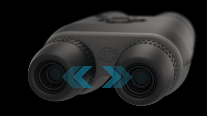 Тепловизионный бинокль с лазерным дальномером ATN BinoX 4T 384 2-8x Black ATN-BinoX-4T-2-8x фото Orkov.net