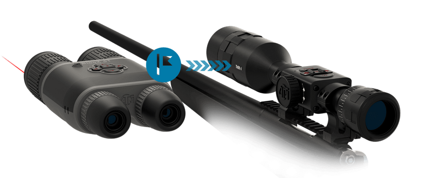 Тепловизионный бинокль с лазерным дальномером ATN BinoX 4T 384 2-8x Black ATN-BinoX-4T-2-8x фото Orkov.net