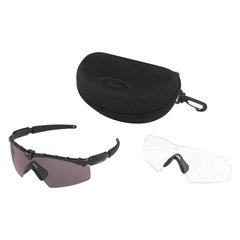 Балістичні, тактичні окуляри Oakley SI Ballistic M Frame 2.0 Strike зі змінними лінзами: Прозора/Smoke Gray. Колір оправи: Чорний., OKY-OO9213-0632 фото