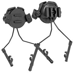Комплект адаптерів для кріплення навушників на напрямні "лижі" шолома 19 ~ 21mm Wosport., HL-ACC-43-BLK фото